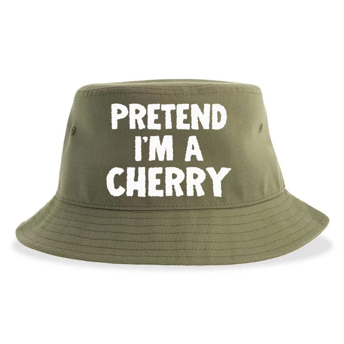 Pretend Im A Cherry Funny Halloween Humor Sustainable Bucket Hat