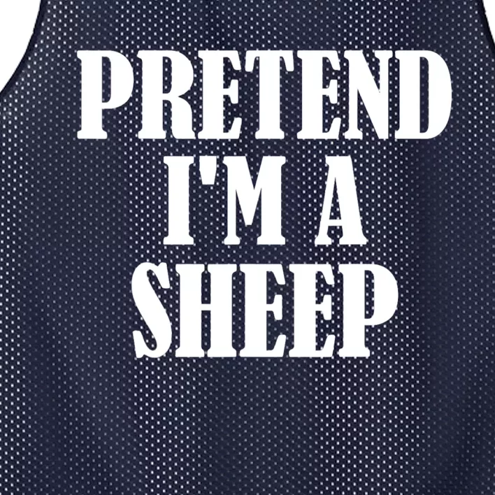 Pretend Im A Shep Funny Lazy Halloween Mesh Reversible Basketball Jersey Tank