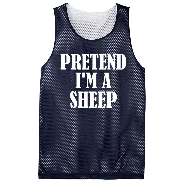 Pretend Im A Shep Funny Lazy Halloween Mesh Reversible Basketball Jersey Tank