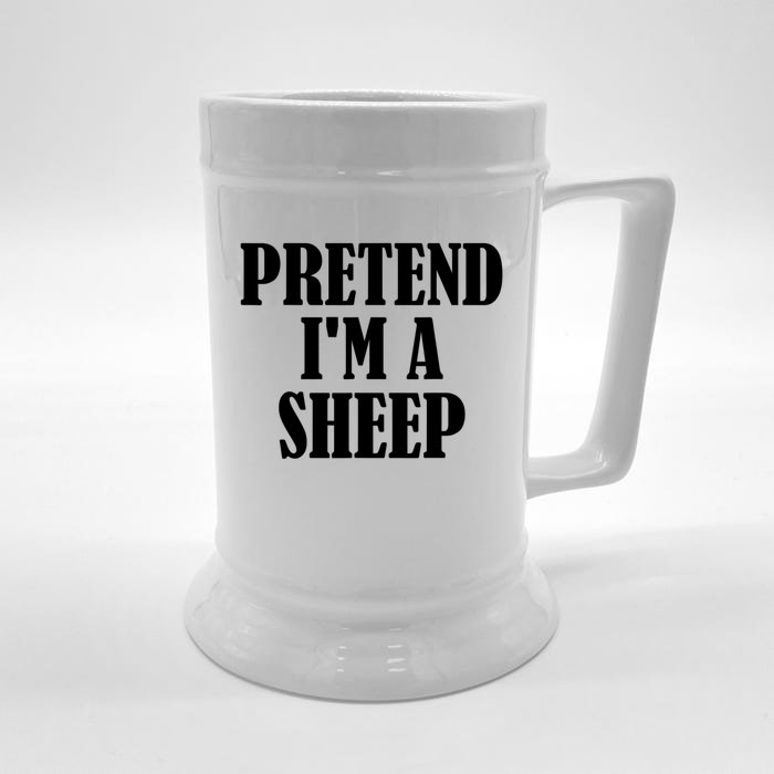 Pretend Im A Shep Funny Lazy Halloween Front & Back Beer Stein