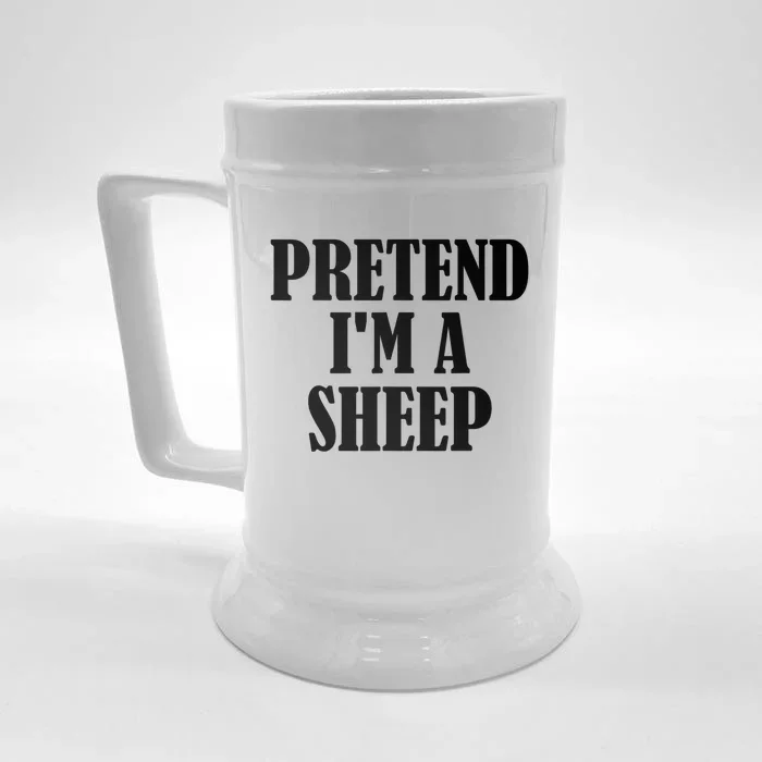 Pretend Im A Shep Funny Lazy Halloween Front & Back Beer Stein