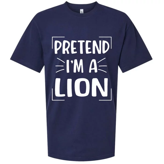 Pretend IM A Lion Funny Halloween Lion Costume Sueded Cloud Jersey T-Shirt