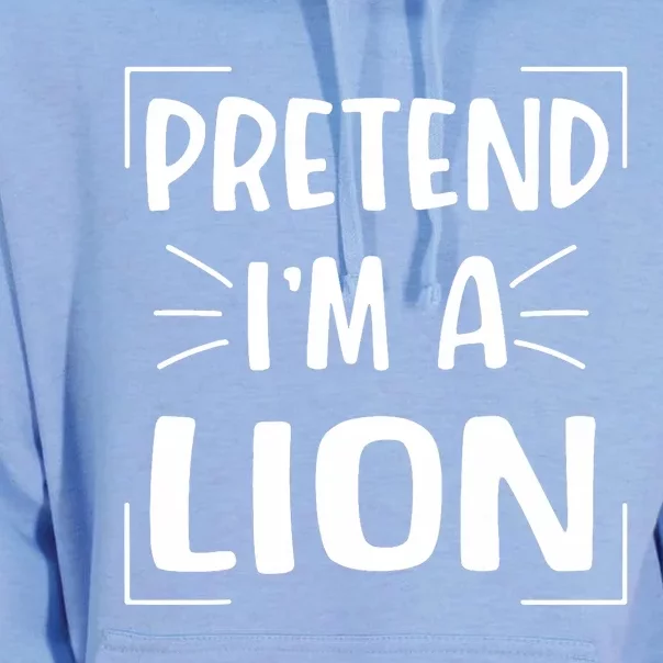 Pretend IM A Lion Funny Halloween Lion Costume Unisex Surf Hoodie