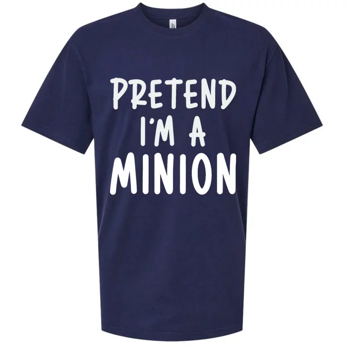 Pretend IM A Minion Costume Party Funny Halloween Minion Sueded Cloud Jersey T-Shirt