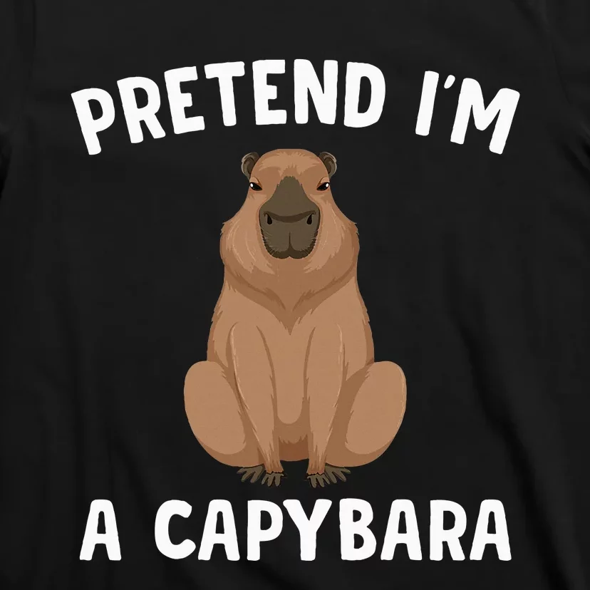 Pretend IM A Capybara Funny Lazy Halloween Costume T-Shirt