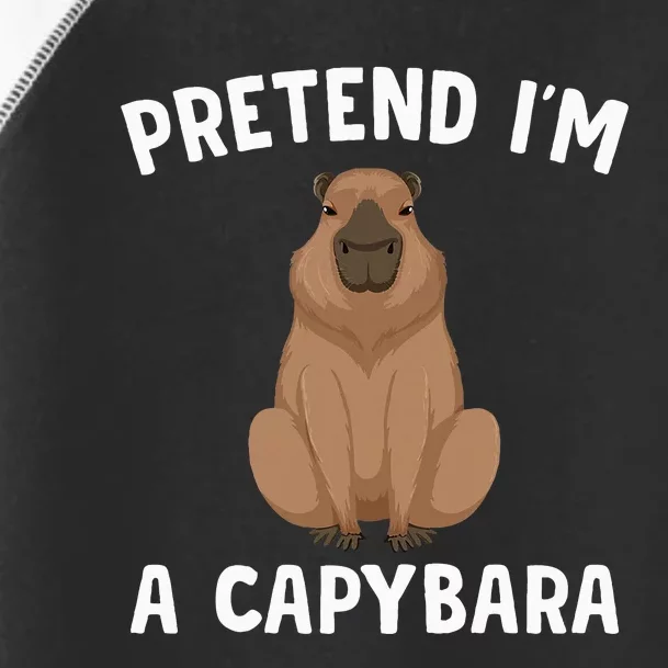 Pretend IM A Capybara Funny Lazy Halloween Costume Toddler Fine Jersey T-Shirt