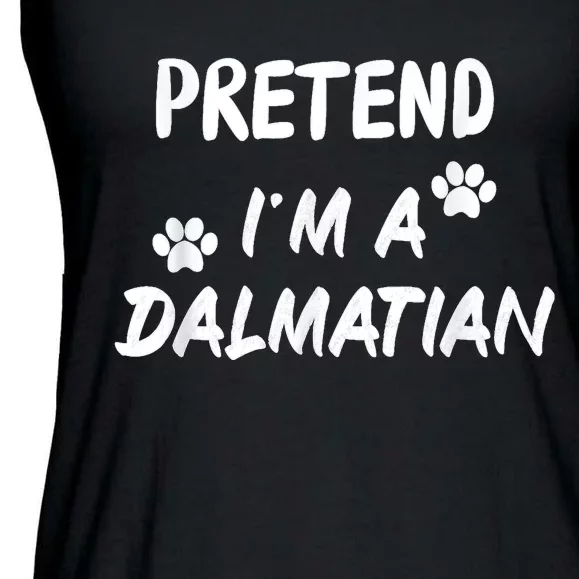 Pretend IM A Dalmatian Dogs Funny Halloween Party Costume Ladies Essential Flowy Tank