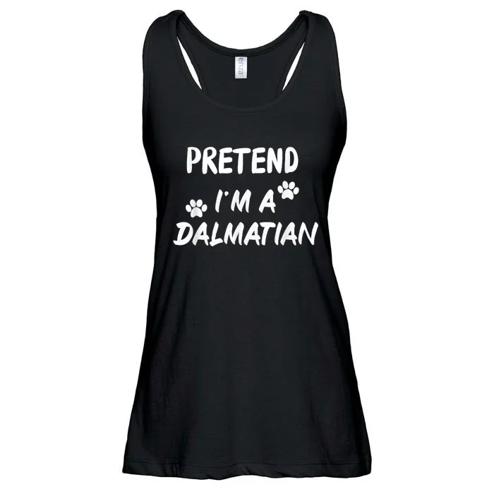 Pretend IM A Dalmatian Dogs Funny Halloween Party Costume Ladies Essential Flowy Tank