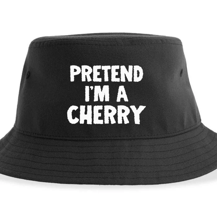 Pretend I'm A Cherry Funny Halloween Costume Humor Sustainable Bucket Hat