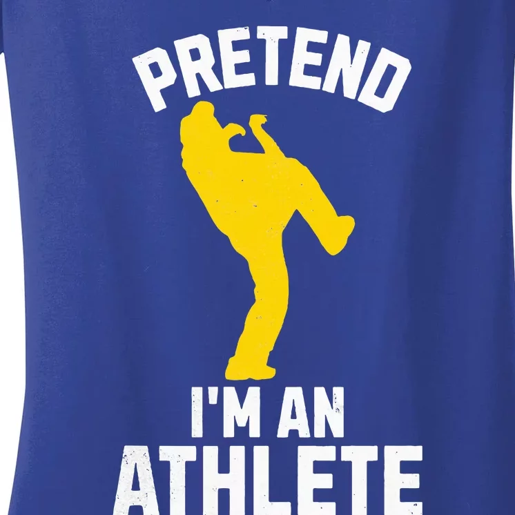 Pretend Im An Athlete Breakdancer Halloween Women's V-Neck T-Shirt