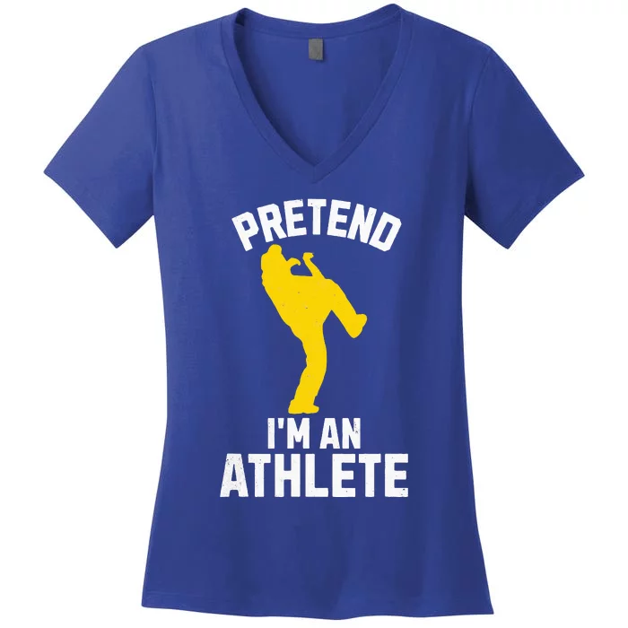 Pretend Im An Athlete Breakdancer Halloween Women's V-Neck T-Shirt