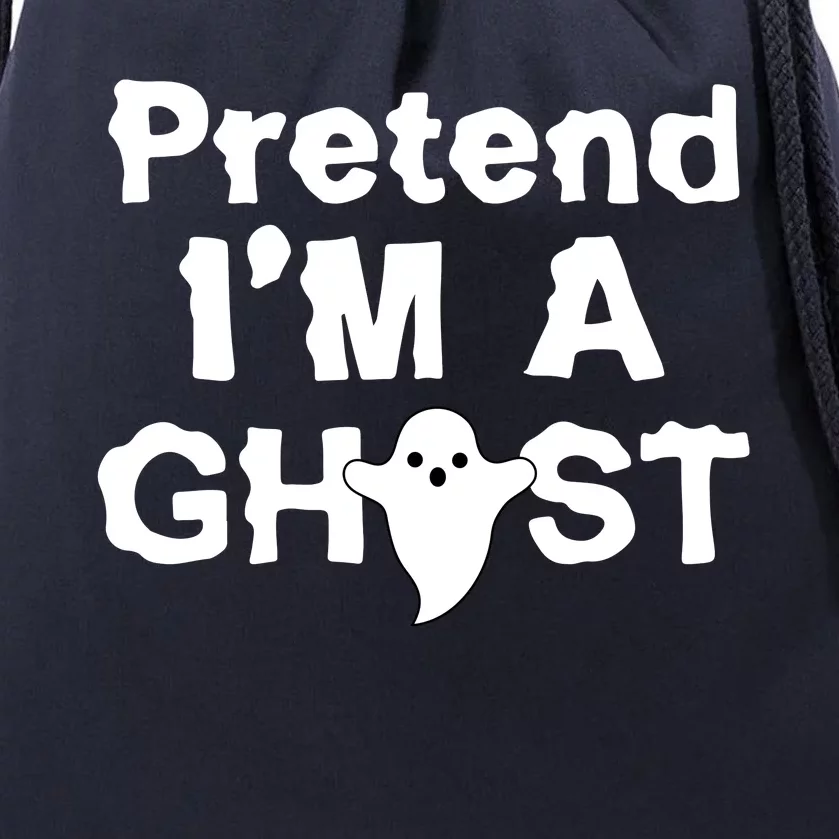 Pretend I'm A Ghost Funny Halloween Drawstring Bag