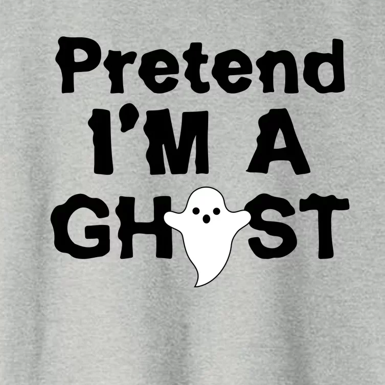 Pretend I'm A Ghost Funny Halloween Women's Crop Top Tee