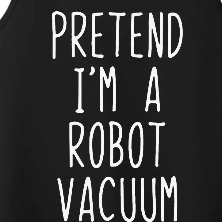 Pretend IM A Robot Vacuum Costume Halloween Simple Funny Performance Tank