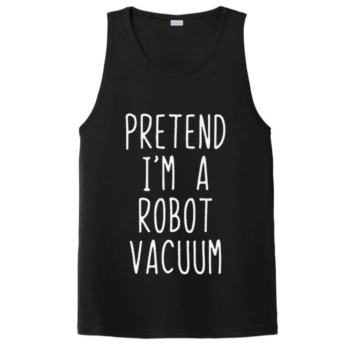 Pretend IM A Robot Vacuum Costume Halloween Simple Funny Performance Tank