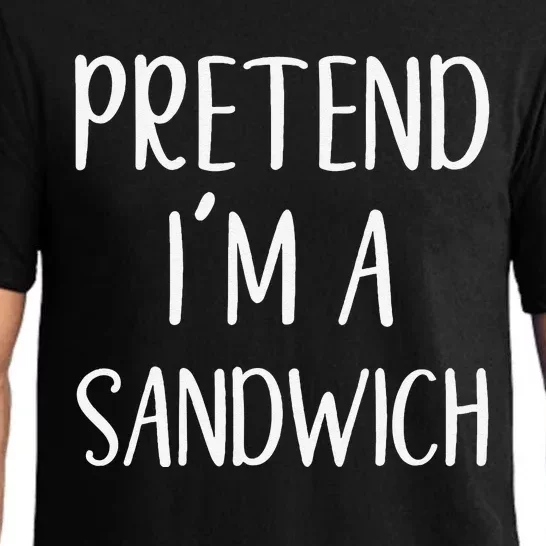 Pretend IM A Sandwich Costume Halloween Funny Quick Lazy Pajama Set