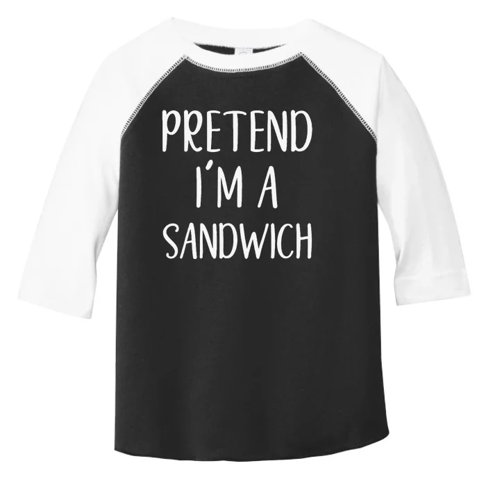 Pretend IM A Sandwich Costume Halloween Funny Quick Lazy Toddler Fine Jersey T-Shirt