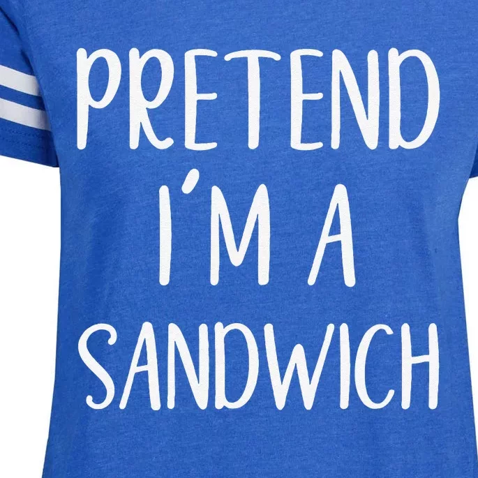 Pretend IM A Sandwich Costume Halloween Funny Quick Lazy Enza Ladies Jersey Football T-Shirt