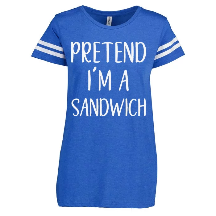 Pretend IM A Sandwich Costume Halloween Funny Quick Lazy Enza Ladies Jersey Football T-Shirt