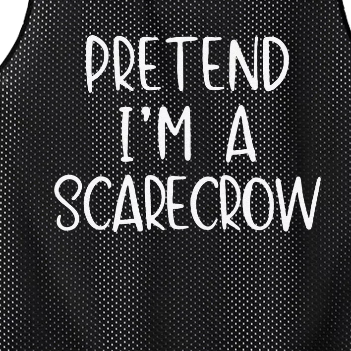 Pretend IM A Scarecrow Costume Halloween Lazy Quick Funny Mesh Reversible Basketball Jersey Tank