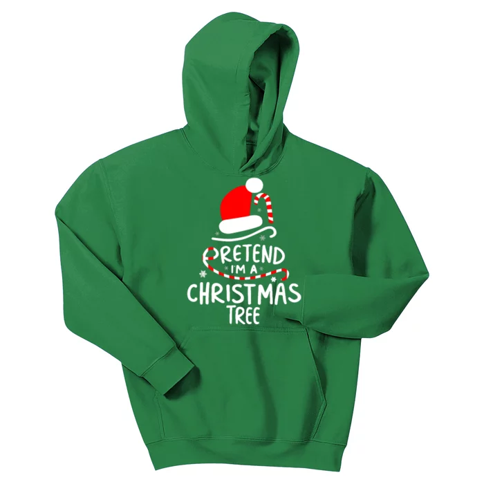 Pretend IM A Christmas Tree Easy Fun Costume Kids Hoodie