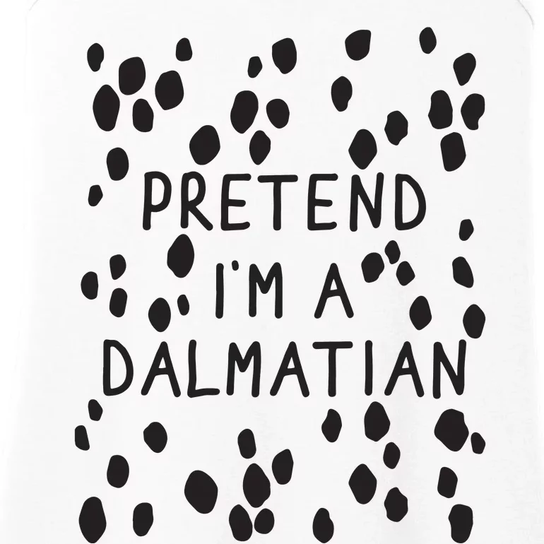 Pretend I'm A Dalmatian Shirt Funny Lazy Halloween Costume Ladies Essential Tank