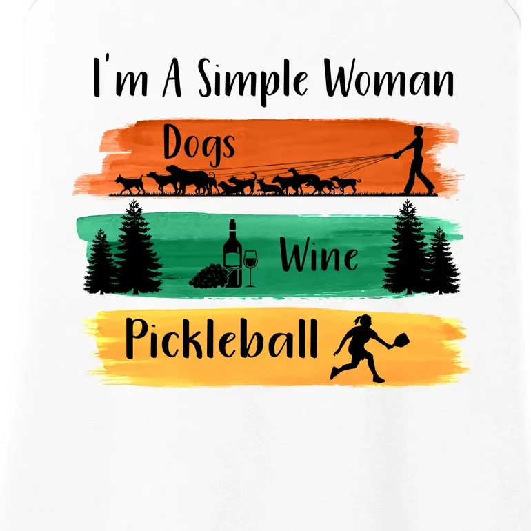 Pickleball I'm A Simple Woman Ladies Essential Tank