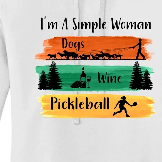 Pickleball I'm A Simple Woman Women's Pullover Hoodie