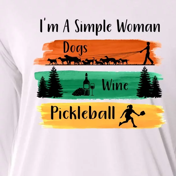 Pickleball I'm A Simple Woman Cooling Performance Long Sleeve Crew