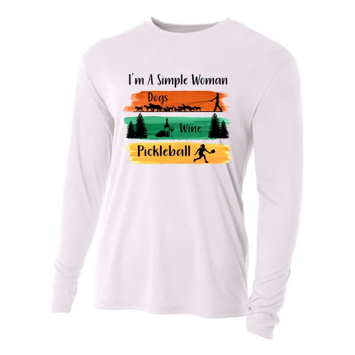 Pickleball I'm A Simple Woman Cooling Performance Long Sleeve Crew