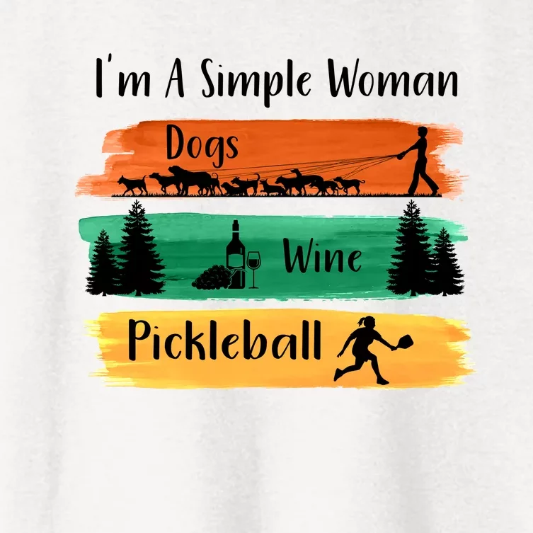 Pickleball I'm A Simple Woman Women's Crop Top Tee