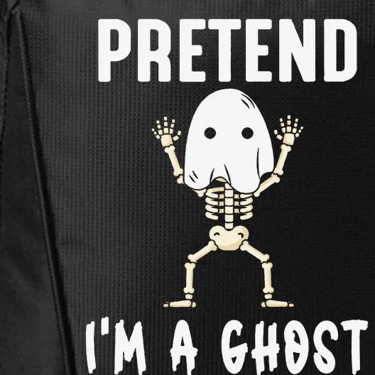 Pretend I'm a Ghost Funny Lazy Halloween Costume Party City Backpack