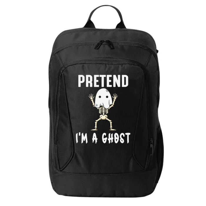 Pretend I'm a Ghost Funny Lazy Halloween Costume Party City Backpack