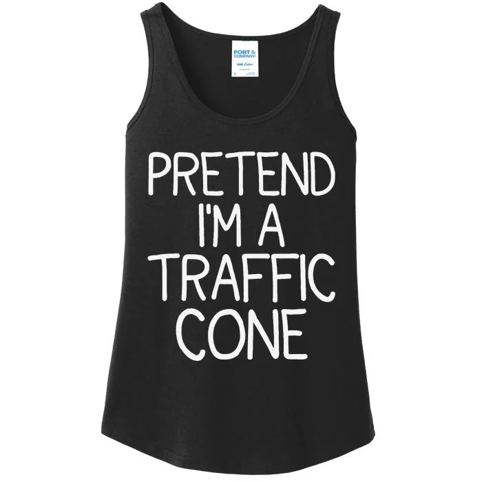 Pretend IM A Traffic Cone Funny Halloween Costume Ladies Essential Tank