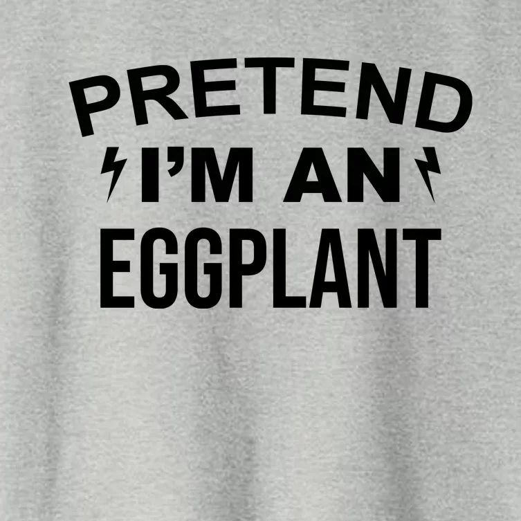 Pretend I'm An Eggplant Lazy Halloween Costume Women's Crop Top Tee