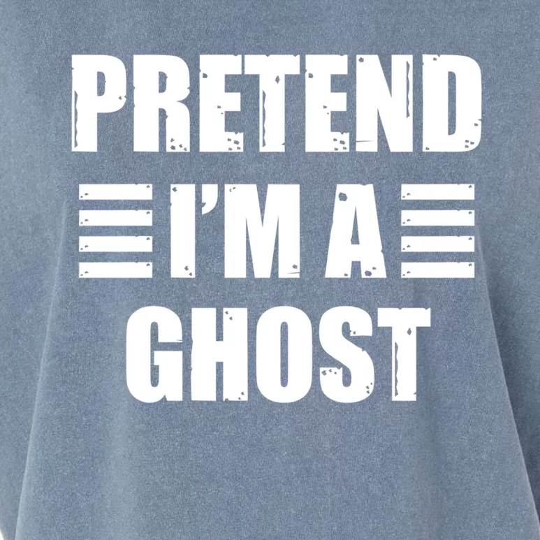 Pretend IM A Ghost Lazy Easy Costume Gift Garment-Dyed Women's Muscle Tee