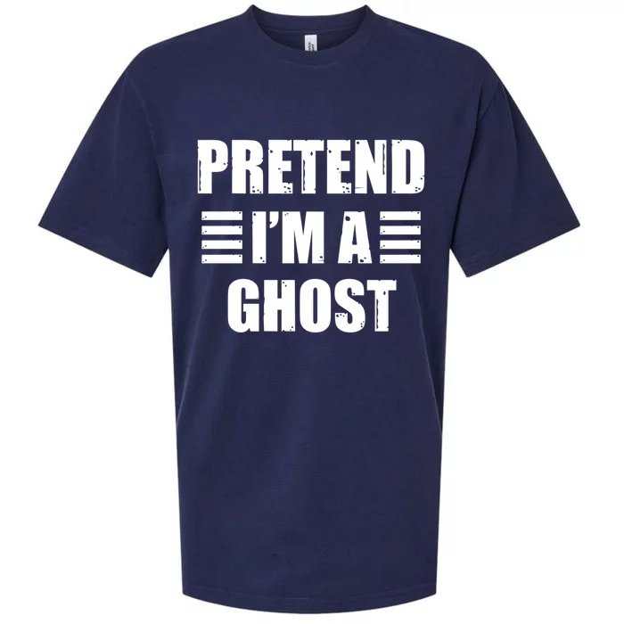 Pretend IM A Ghost Lazy Easy Costume Gift Sueded Cloud Jersey T-Shirt