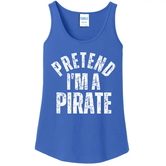 Pretend I'm A Pirate Vintage Funny Halloween Pirate Costume Gift Ladies Essential Tank