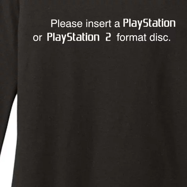 Please Insert A Playstation Or Playstation 2 Format Disc Womens CVC Long Sleeve Shirt