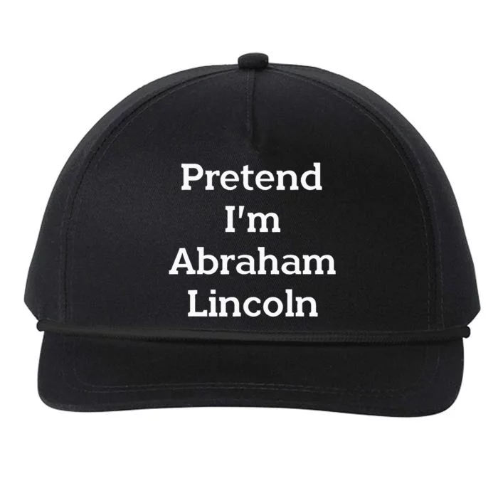 Pretend IM Abraham Lincoln Costume Funny Halloween History Snapback Five-Panel Rope Hat