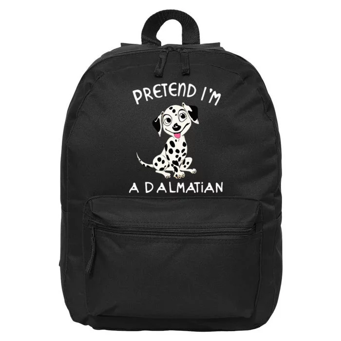 Pretend Im a Dalmatian Dog Halloween DYI Costume 16 in Basic Backpack