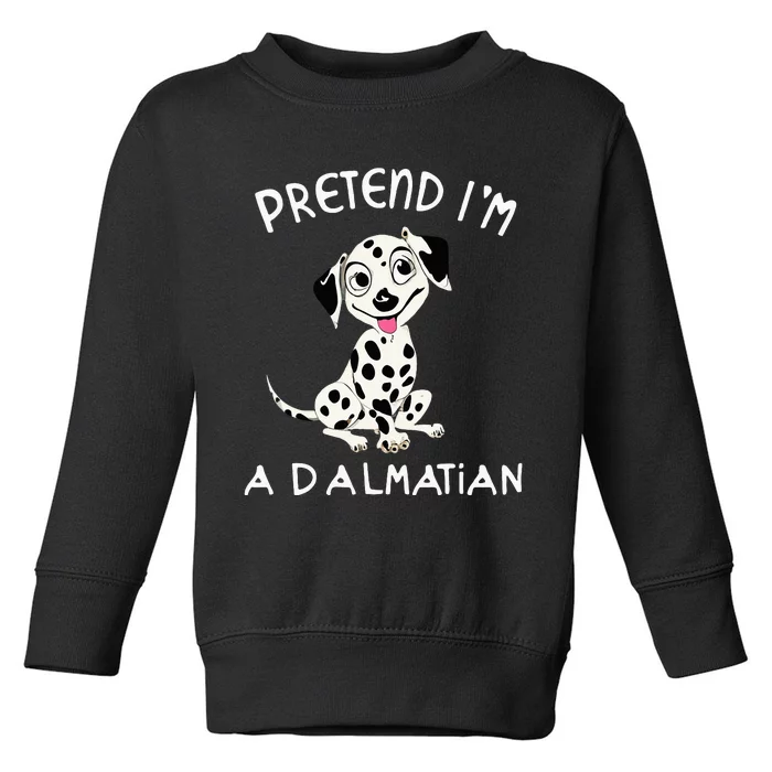 Pretend Im a Dalmatian Dog Halloween DYI Costume Toddler Sweatshirt