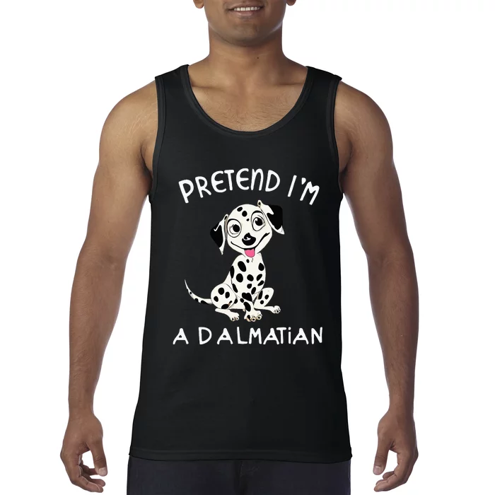 Pretend Im a Dalmatian Dog Halloween DYI Costume Tank Top