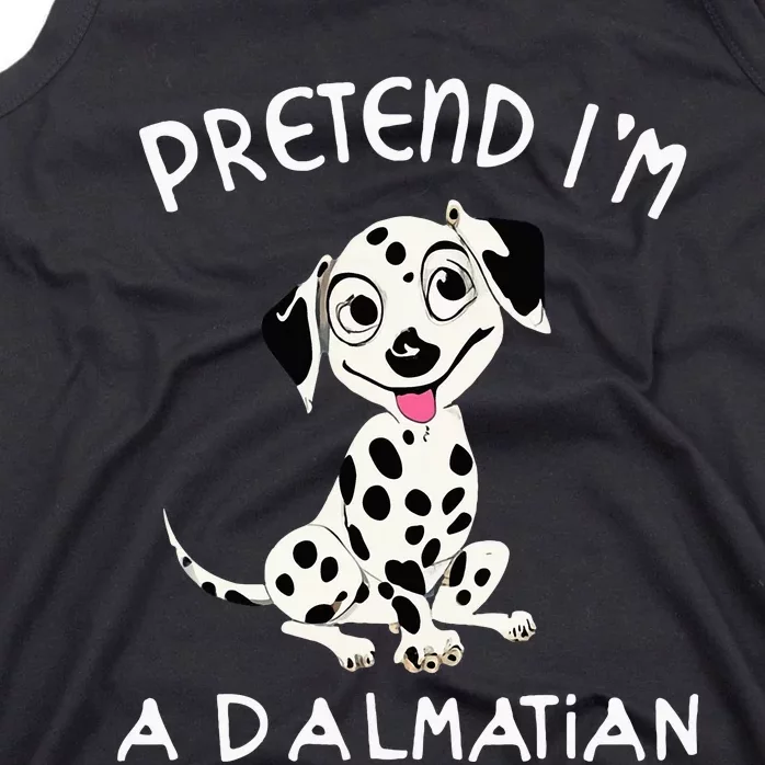 Pretend Im a Dalmatian Dog Halloween DYI Costume Tank Top