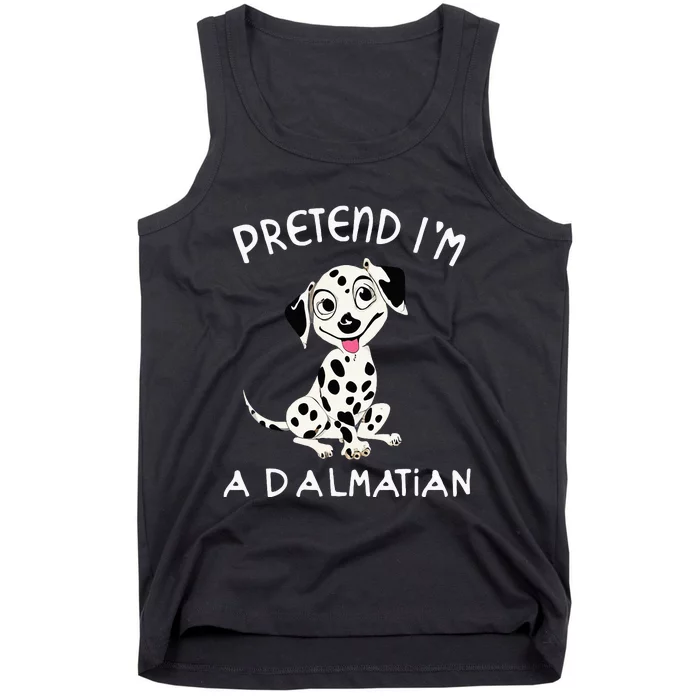 Pretend Im a Dalmatian Dog Halloween DYI Costume Tank Top