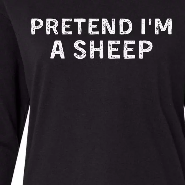 Pretend Im A Shee.P Lamb Halloween Gift Womens Cotton Relaxed Long Sleeve T-Shirt