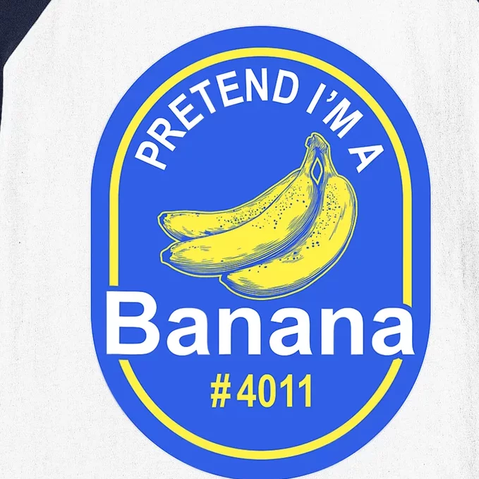 Pretend I'm A Banana Lazy Halloween Last Minute Costume Baseball Sleeve Shirt