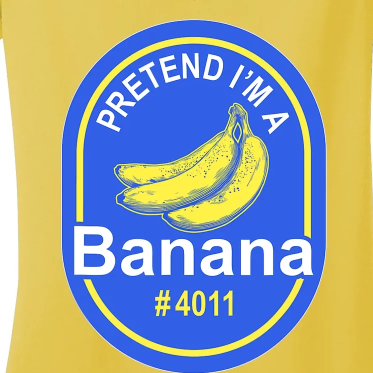 Pretend I'm A Banana Lazy Halloween Last Minute Costume Women's V-Neck T-Shirt