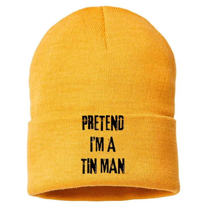 Pretend IM A Tin Man Halloween Last Minute Costume Party Sustainable Knit Beanie