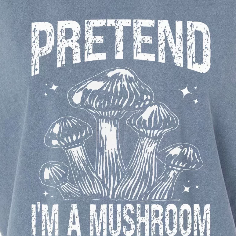 Pretend I'm A Mushroom Funny Lazy Halloween Costume Party Garment-Dyed Women's Muscle Tee